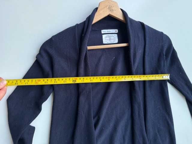 ZARA - sweterek kardigan narzutka - granatowy - roz. 116
