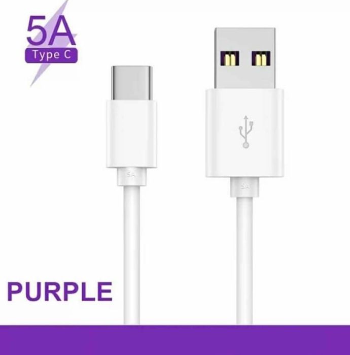 Cabo Tipo C 5A com 2 metros de carga Rápida 5A