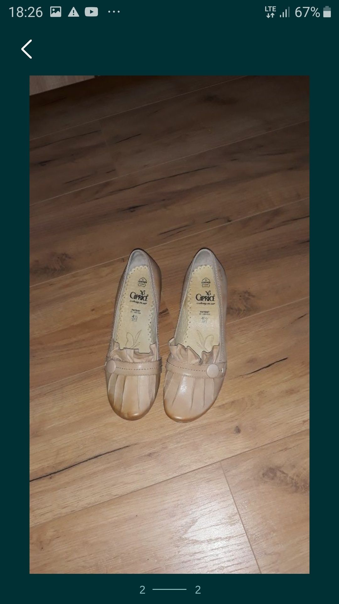 Caprice buty czółenka pantofle r. 37,5 4,5 gratis Tamaris czółenka