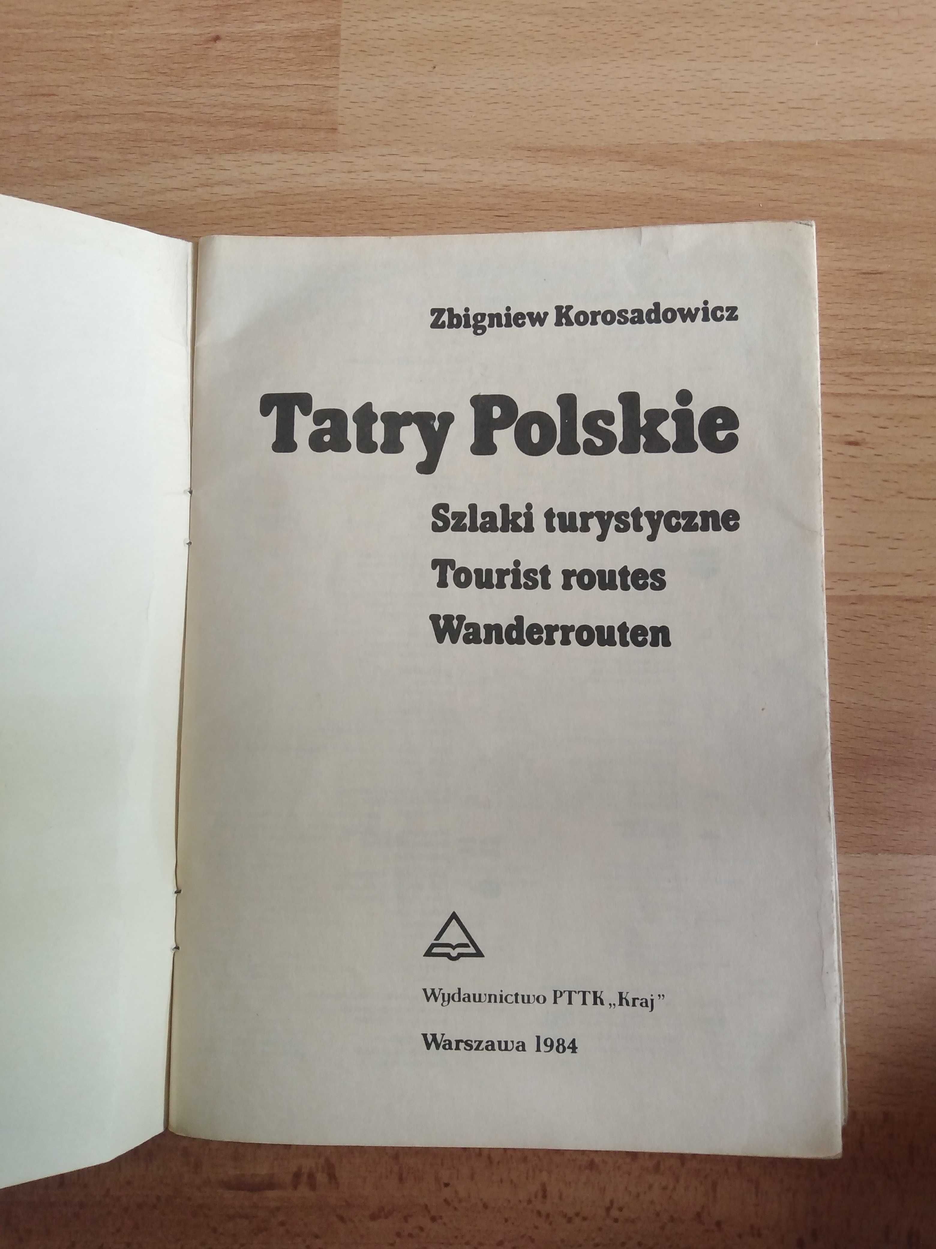 Tatry Polskie Szlaki Turystyczne 1984 Stara Książka