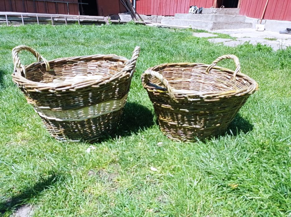 Кошики плетені з цільної лози для фруктів овочів квітів опт/роздріб