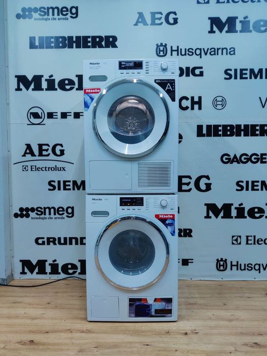 Топовий комплект Miele™. Пральна машина+Сушка. Прозорі! Хром! Парова!