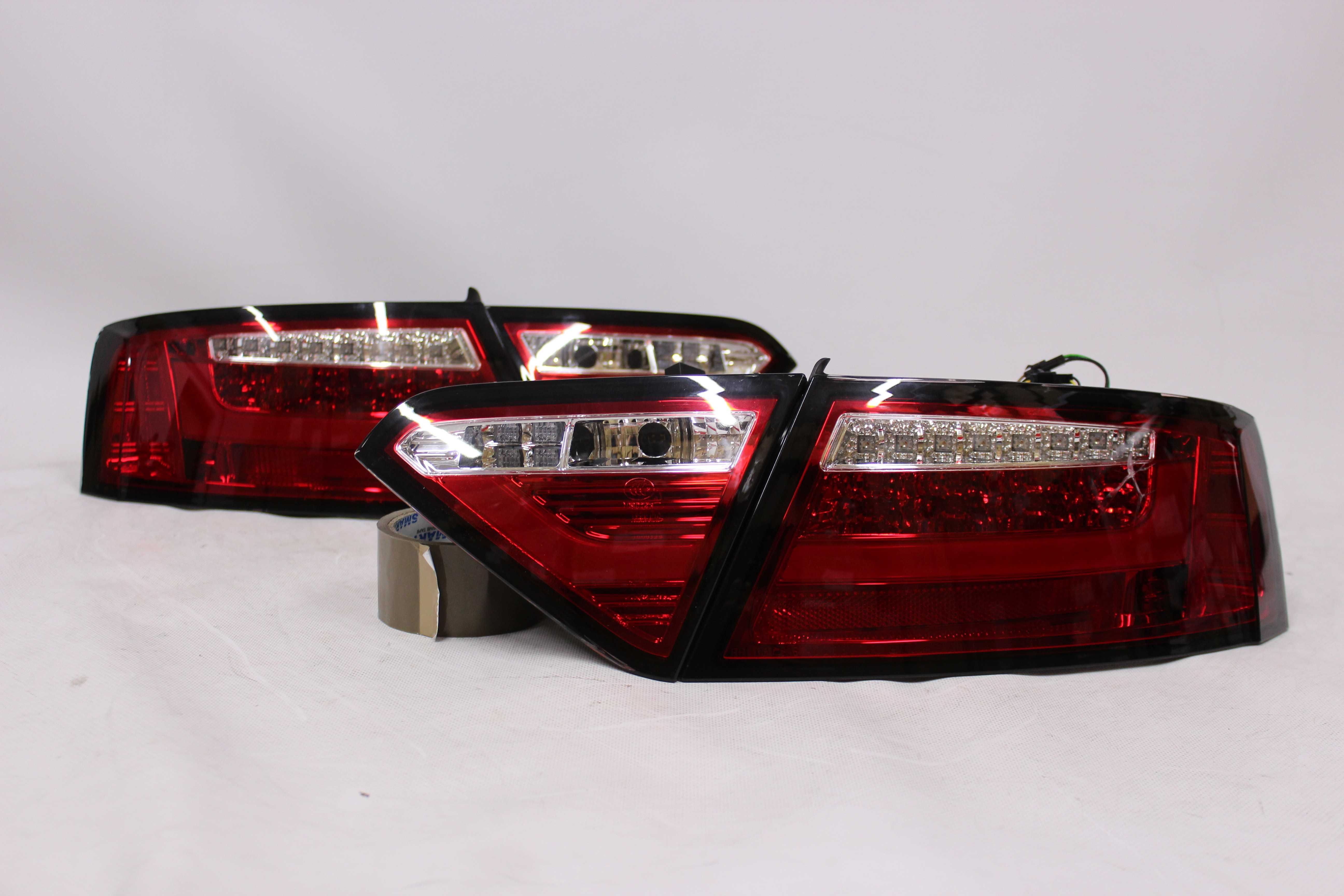 Lampy światła tył tylne AUDI A5 07-11 7-pin LED BAR NEON Czerwone NOWE