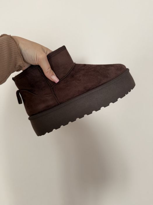 Buty a’la emu czekoladowe botki, śniegowce 36-41