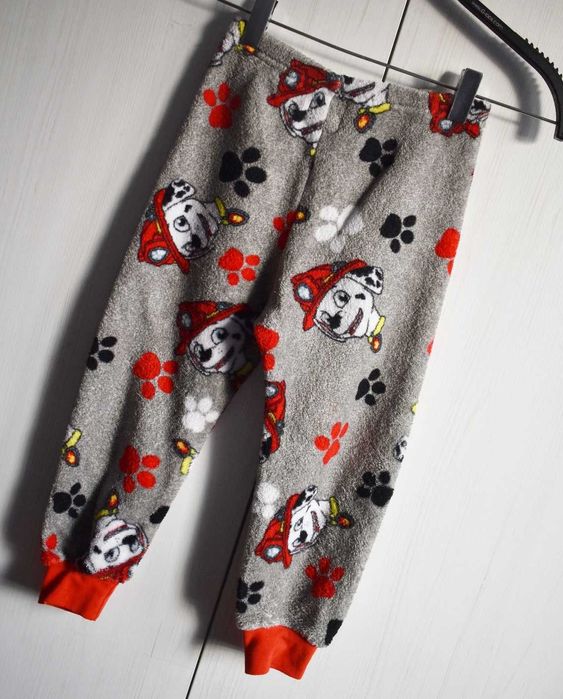 Spodnie piżama 98 104 polarowe Psi Patrol ciepłe pluszowe długie zimow