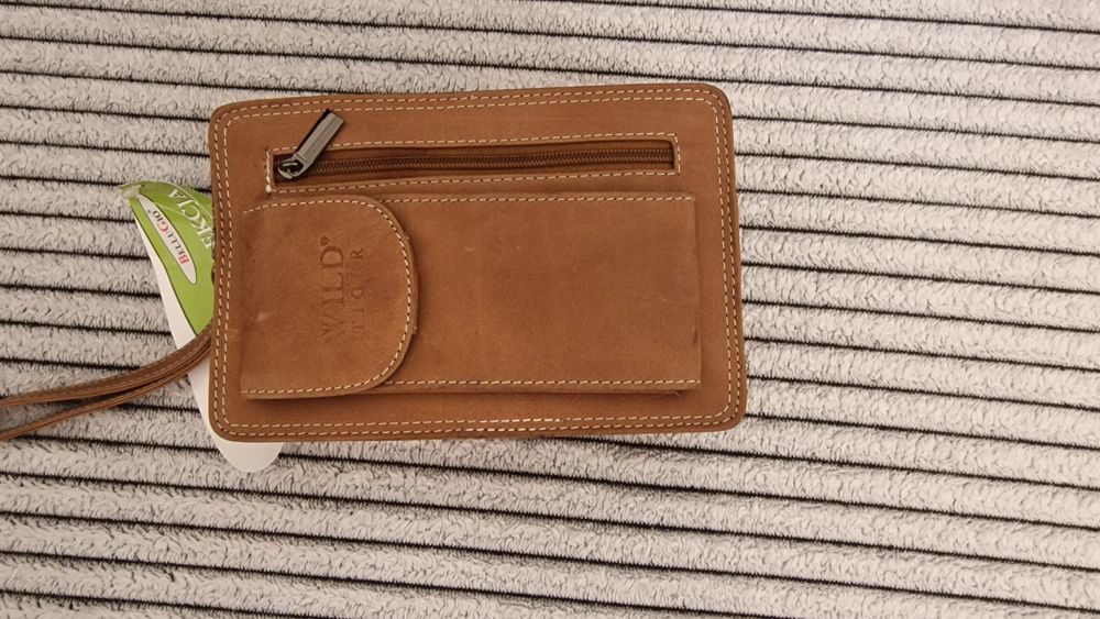 saszetka męska skóra nubuk wild tiger