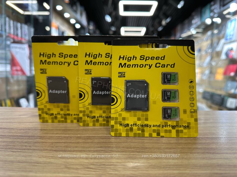 Комплект карт пам'яті KEXIN 3 Pack 32GB Micro SD Card Green
