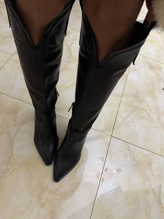 Казаки сапоги Vitto Rossi шкіра на байці