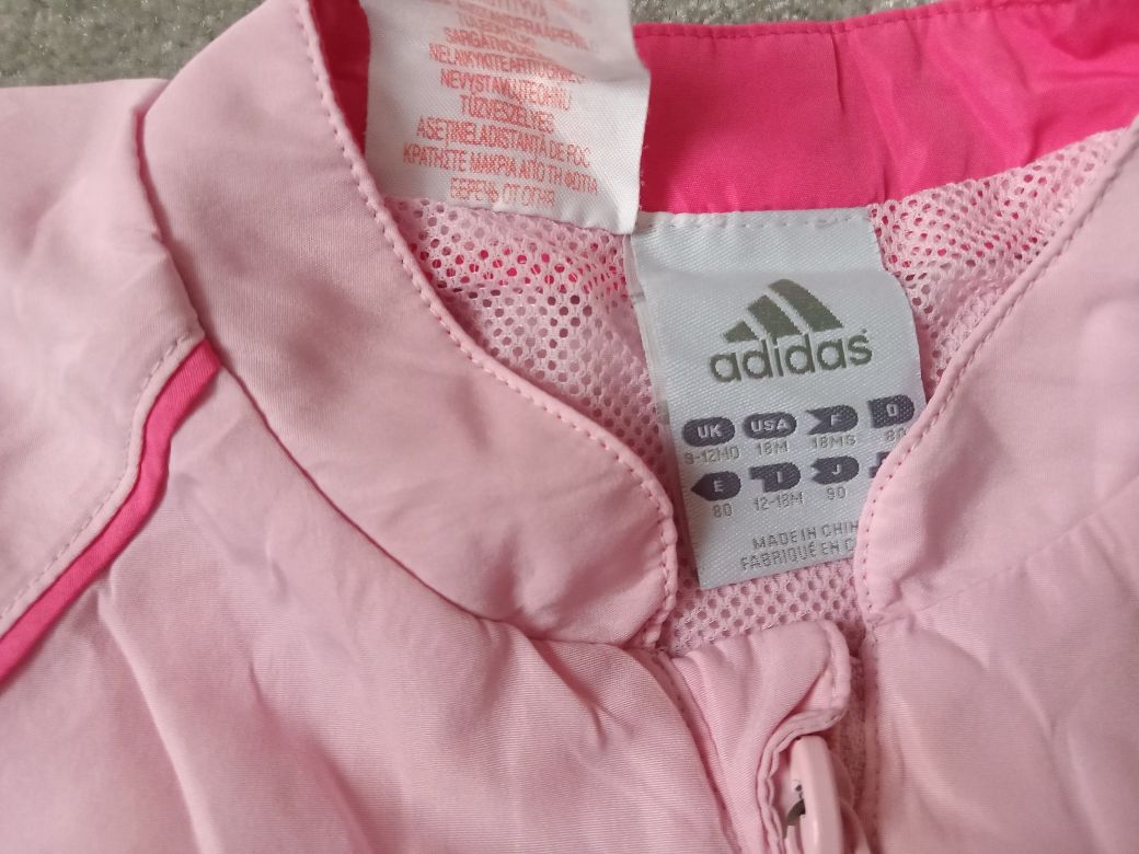 Zestaw dresy Adidas, kurtka, spódniczka 74/80