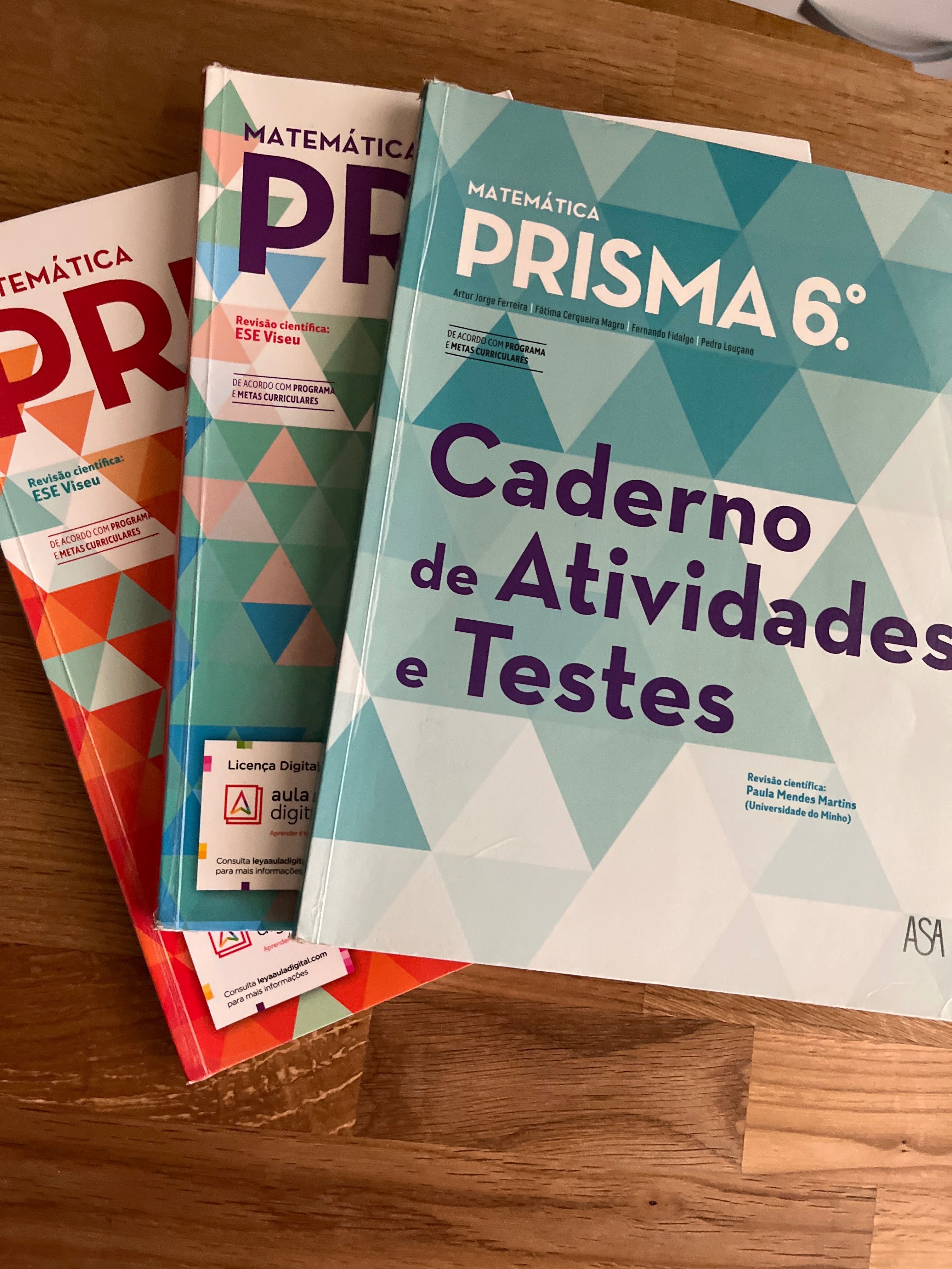 Livros matemática Prisma 6
