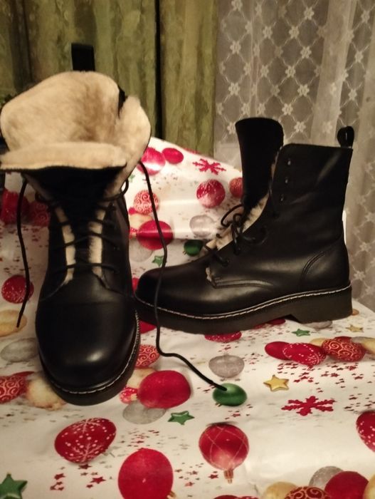 Кожаные, жен.,42р.,зимние ботиночки