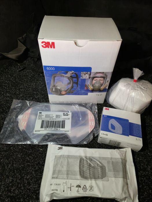 Zestaw maska 3m 6000 filtry  5911 i 6055 oraz 6885 oslonki
