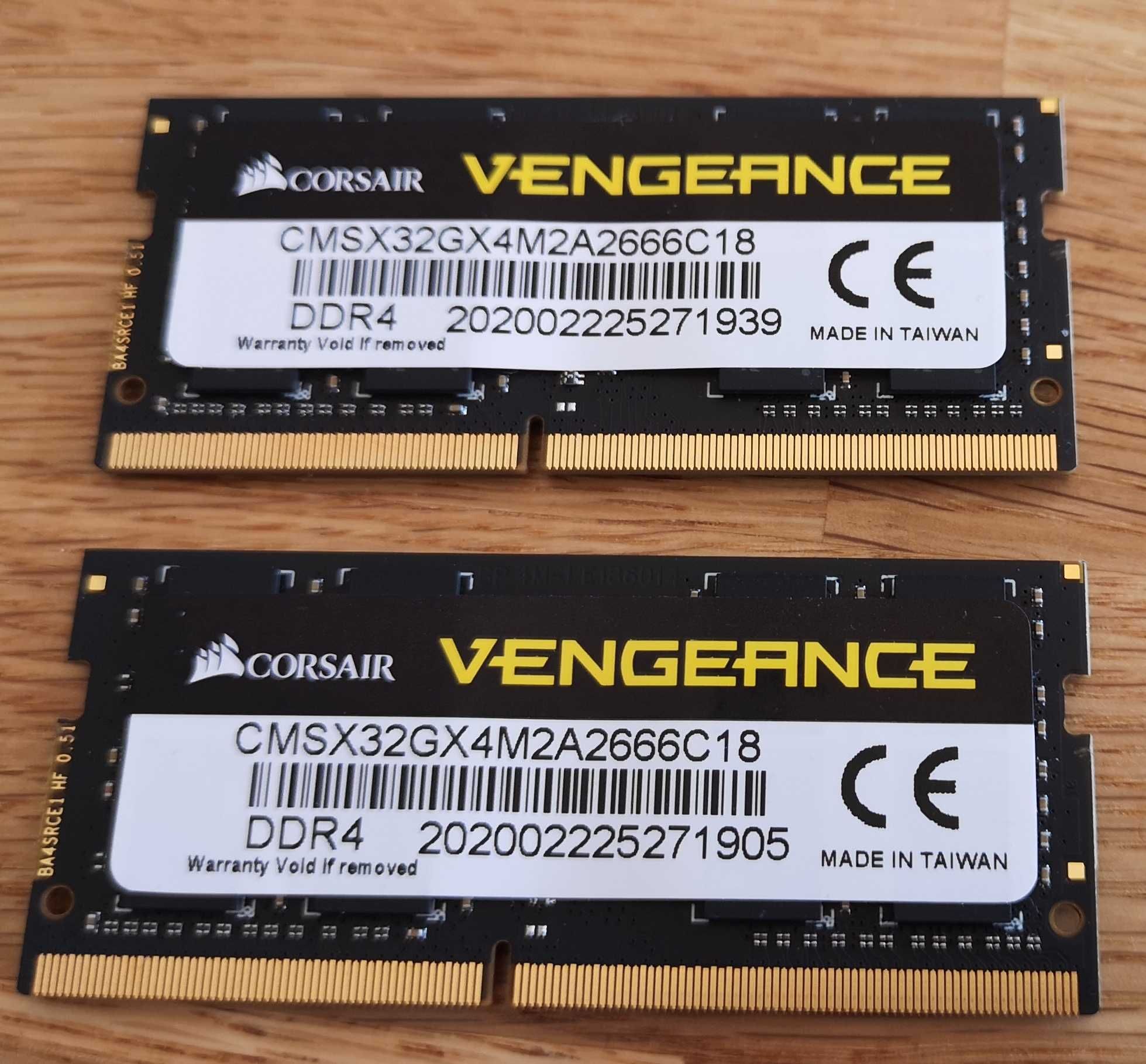 Corsair Vengeance SODIMM DDR4 32GB - 2 x 16gb 2666MHz do laptopa ram