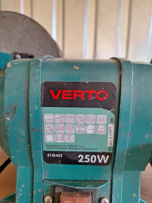 Szlifierka stołowa verto 250w