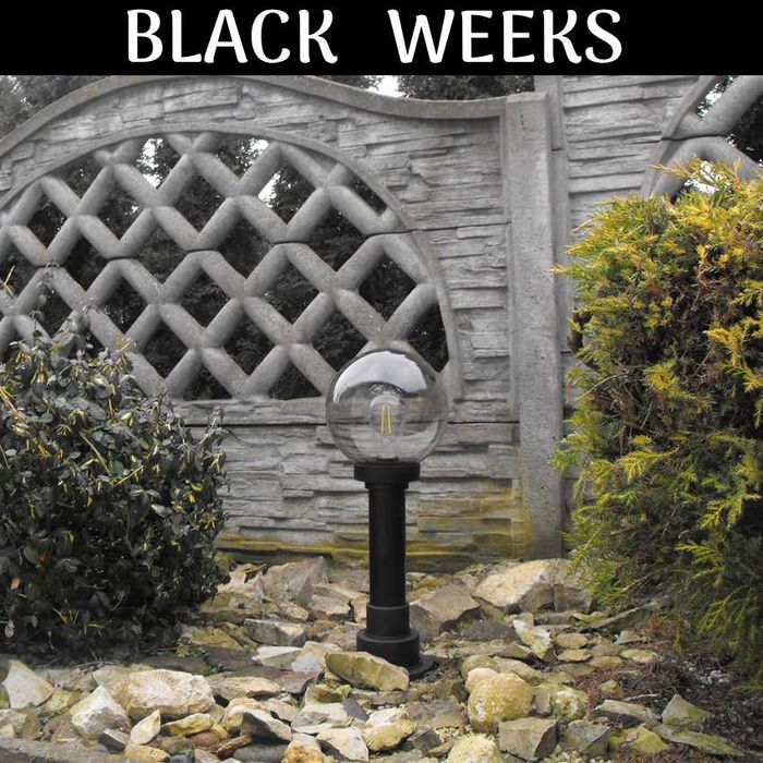 Lampy ogrodowe -Dymne Kule-wys.57lub 79cm. Komplet 6 szt.- BLACK WEEKS