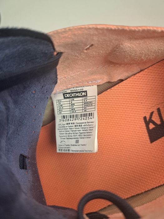 Buty sportowe do biegania KIPRUN damskie r. 39 24,5 cm pomarańczowo-gr