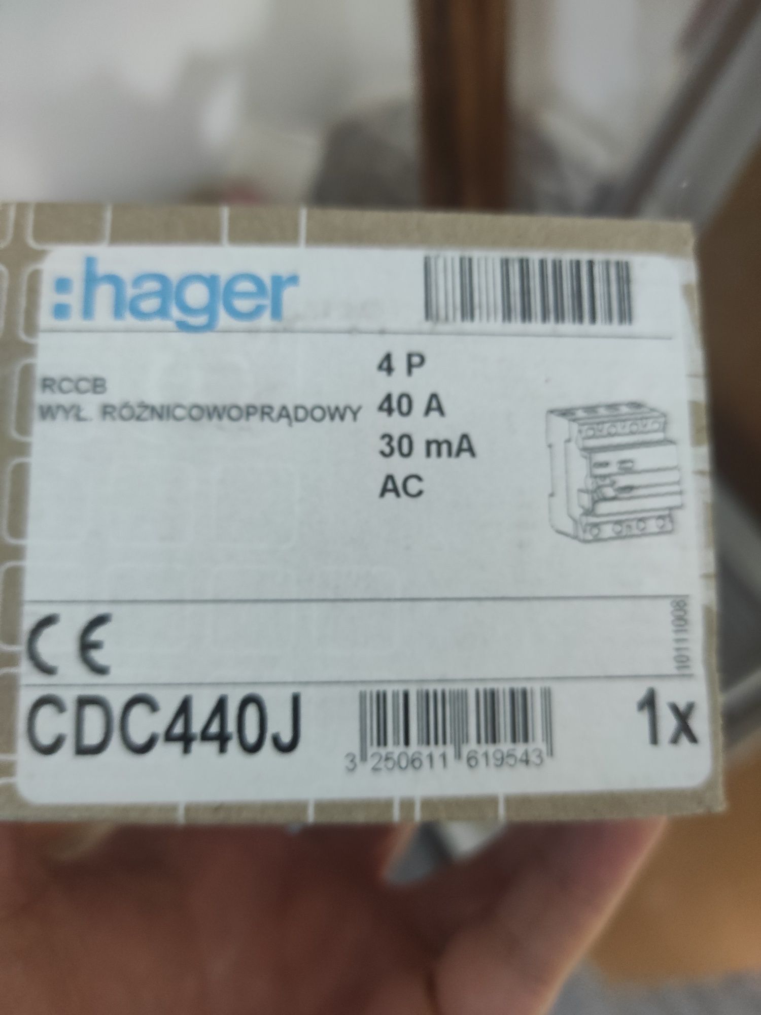 Wyłącznik różnicowoprądowy Hager
