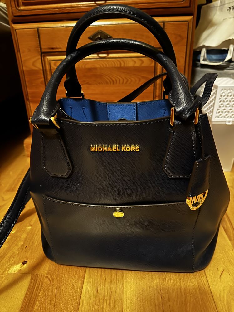 Michael Kors Torebka damska skórzana granatowa