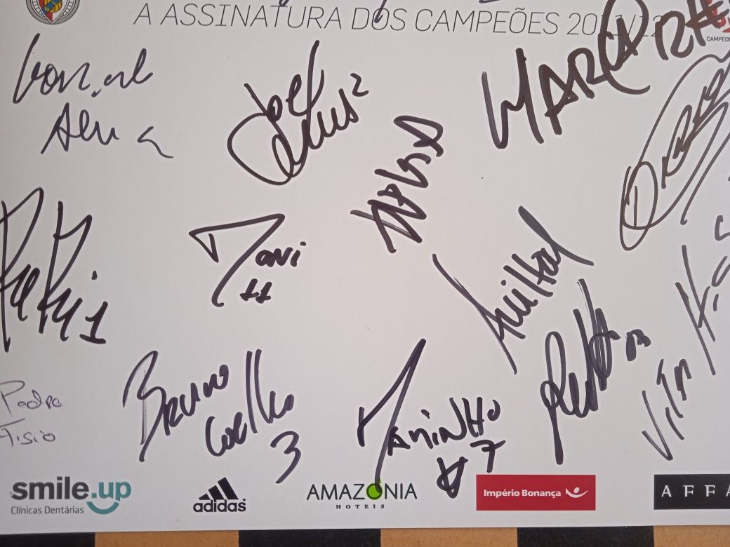 Benfica postais e foto com autógrafos