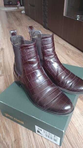 czekoladowe sztyblety GINO ROSSI rozmiar 39