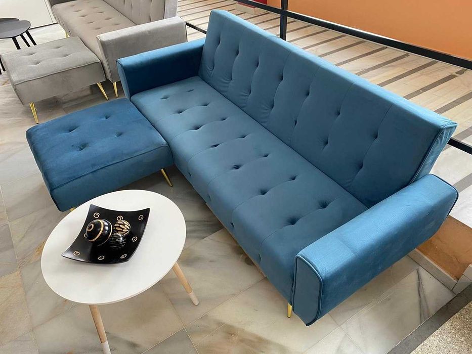 Sofá-cama + puff  com envió  grátis