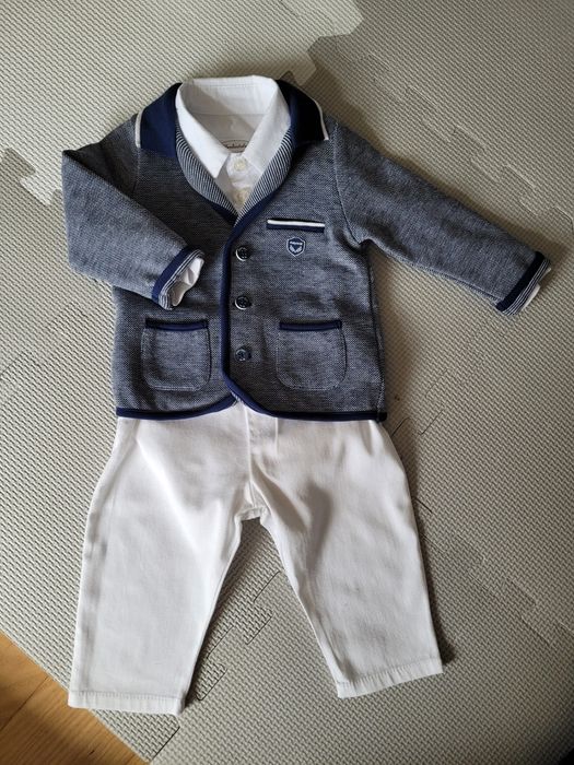 Komplet do chrztu, okolicznościowy, marynarka roz.68