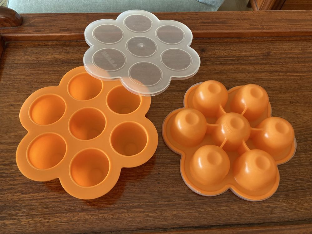 Recipientes em silicone ideais para comida de bebés