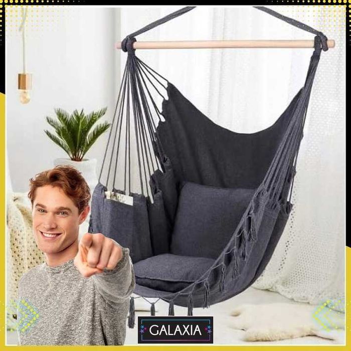 FOTEL WISZĄCY Krzesło Brazylijskie Huśtawka Hamak Ogrodowy Balkon BOHO