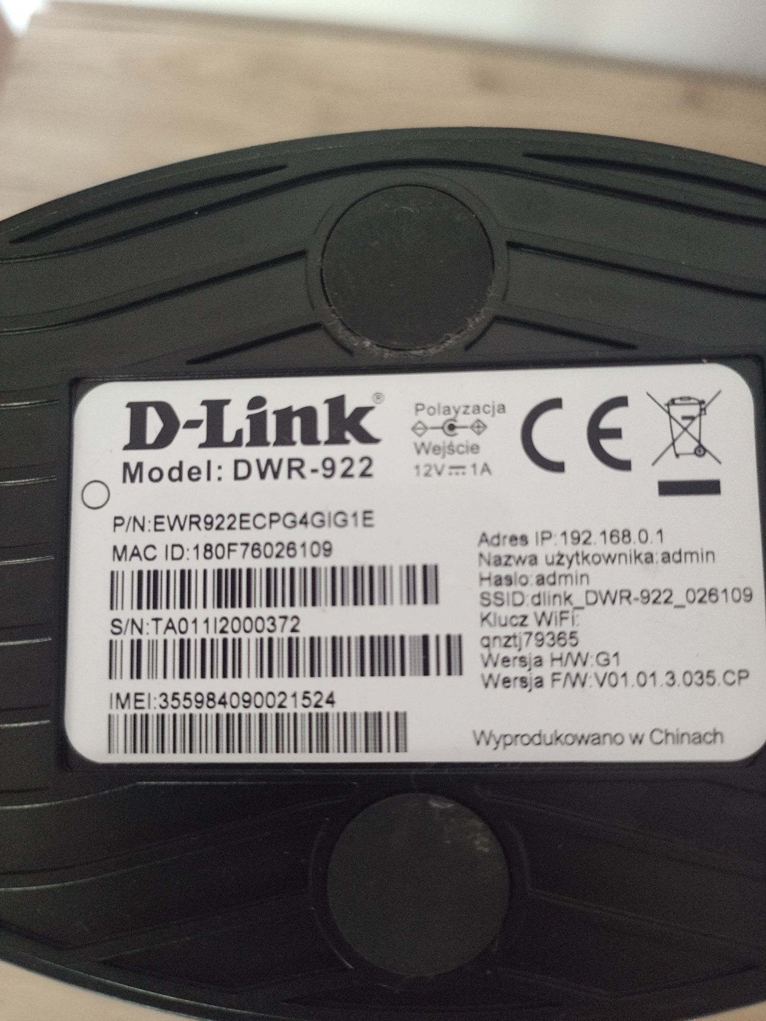 Router LTE D-Link DWR-922