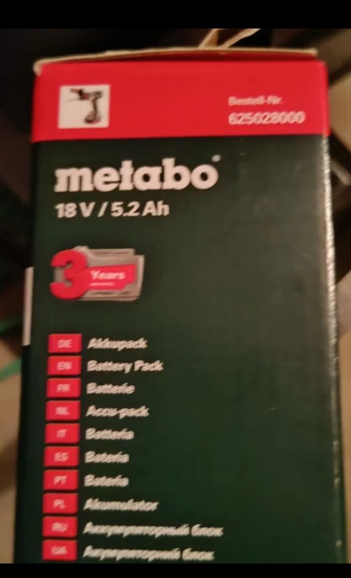 Bateria Metabo Nova 5,2Ah