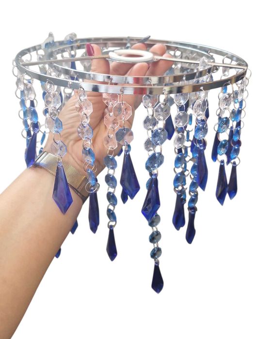 Lampa sufitowa akrylowa, niebiesko-błękitna