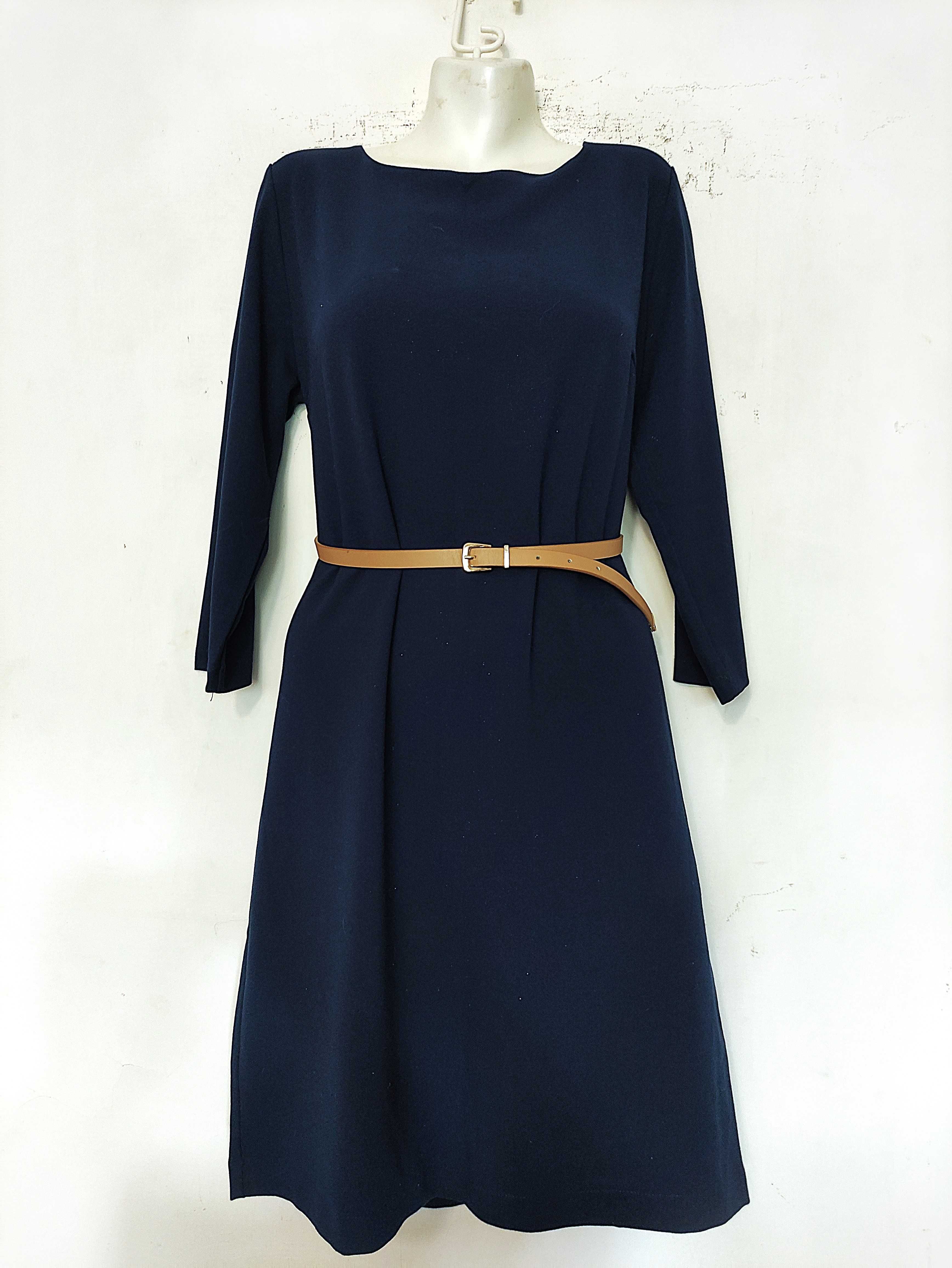 granatowa luźna sukienka basic minimal Grey Wolf r. 40