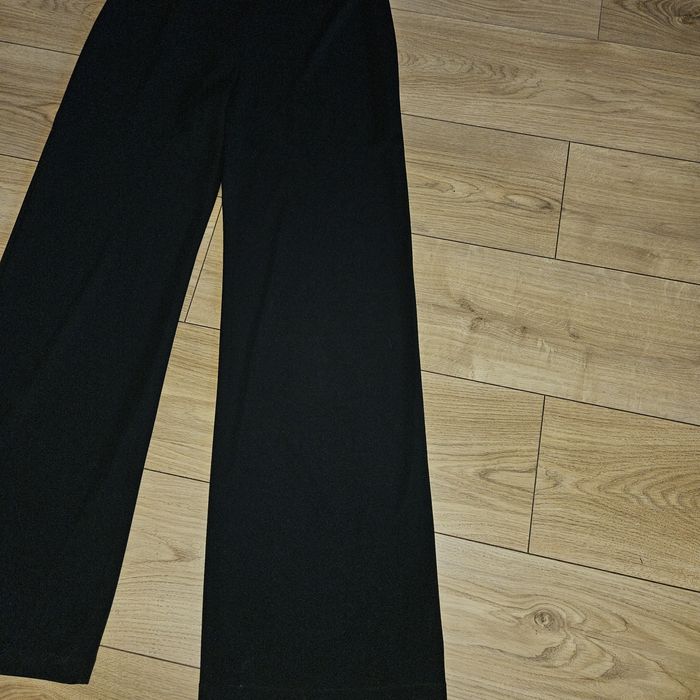 Kombinezon 42 czarny szerokie nogawki studniówka sylwester