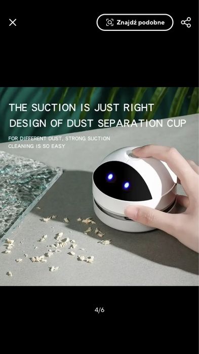 Swietny robot czyszczacy biurko