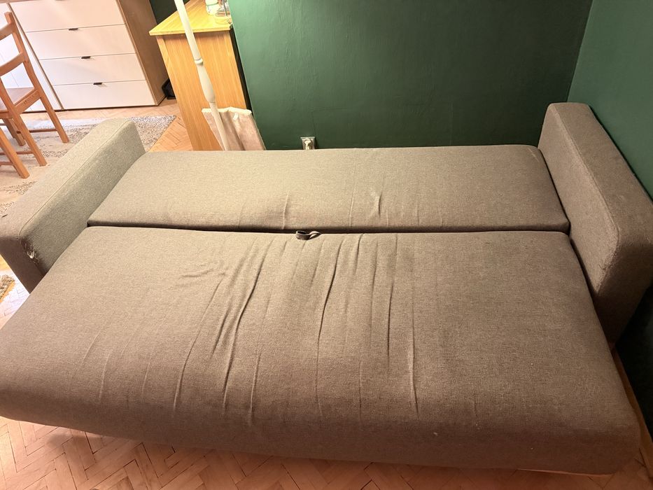 Kanapa szara, z funkcja spania