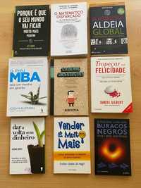 Livros de vários tipos