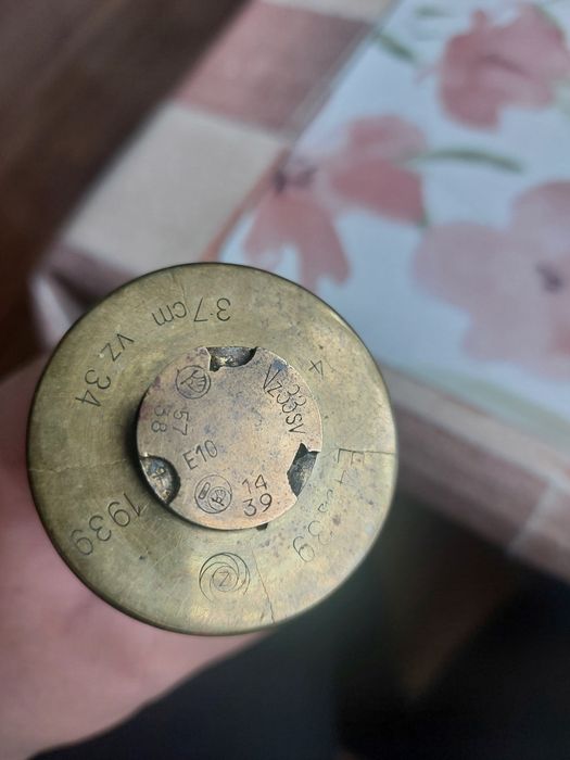 Czeska łuska 3,7cm v2 34 z 1939r. do działka 37mm