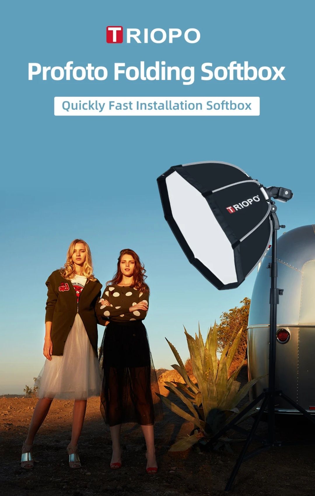 Octabox Softbox Triopo Ks90 Com Suporte Flash Speedlight SELADO
