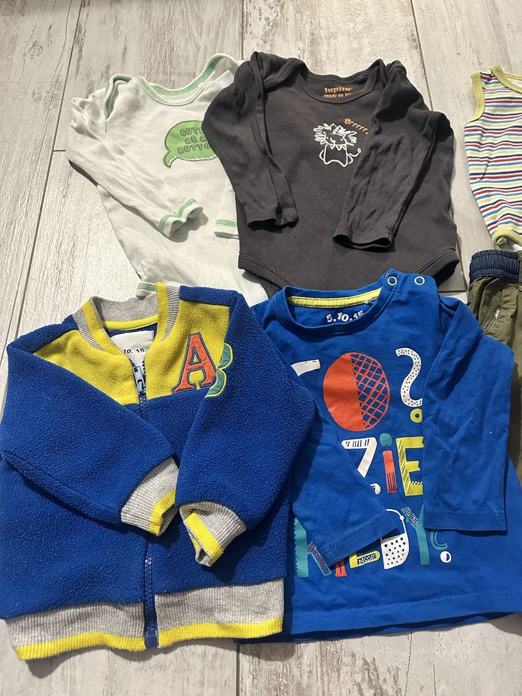 Zestaw chlopiec zestaw paka 10szt 74/80 plus buty Bartek rozmiar 19