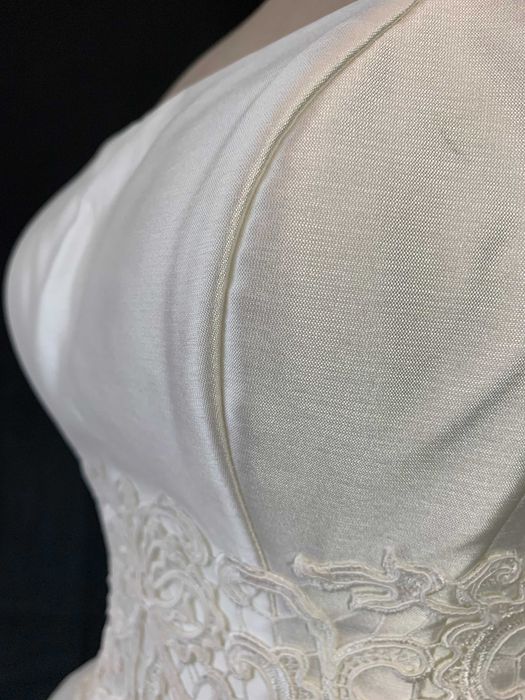 Nowa Krótka Suknia Ślubna S M 36 38 Wygodna midi księżniczka cywilny