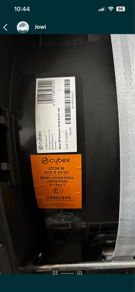 Fotelik Samochodowy Nosidełko Cybex Aton M, 0-13 kg