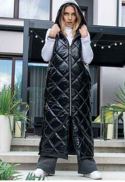 Mega długa kamizelka pikowana r.46 nowa świetna