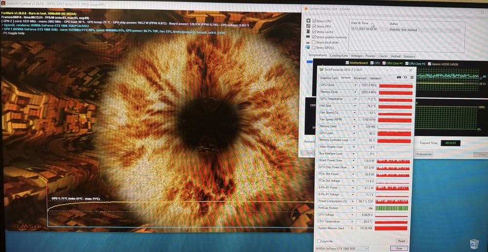 Ігровий ПК. GTX1060 3Gb, i3, 16Gb DDR4, Apacer SSD240, Seagate HDD500.