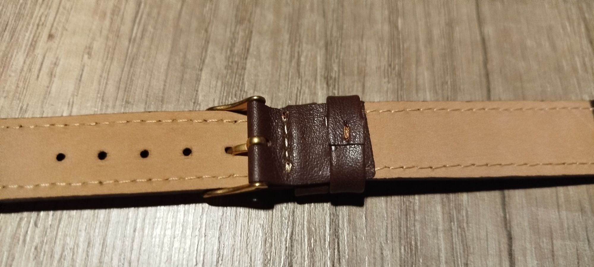 Pasek do zegarka brązowy b długi 18 mm18 mm