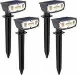 4x Lampa Solarna Lampka Ogrodowa Wbijana Ścienna LED Zimna