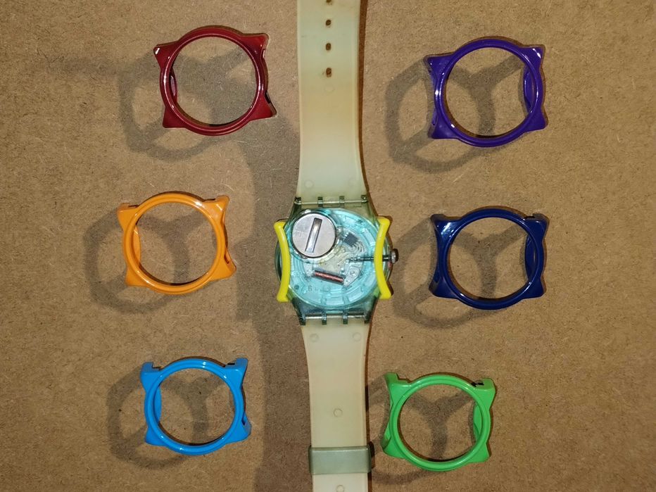 Sete peças Swatch Guard Too para relógio Swatch Plástic