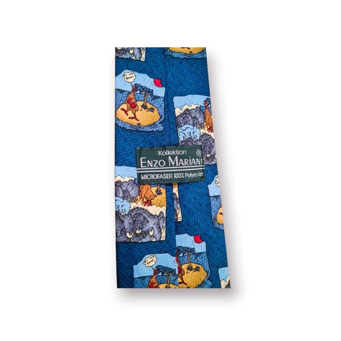 Gravata Enzo Mariani Kollektion – Estampado Humorístico Azul