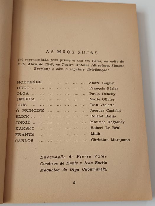 As mãos sujas - Sartre (1965)