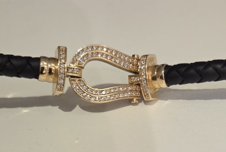 Pulseira em Ouro com 80 Diamantes / Certificado Autenticidade