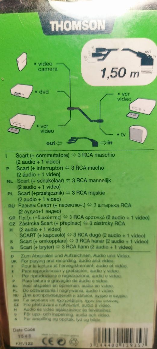 Cabos Scart para RCA